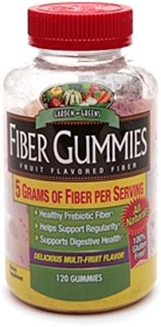 Garden Greens Fiber Gummies Fruit Flavored Fiber Dietary Supplement 120 Each (Pack of 11)