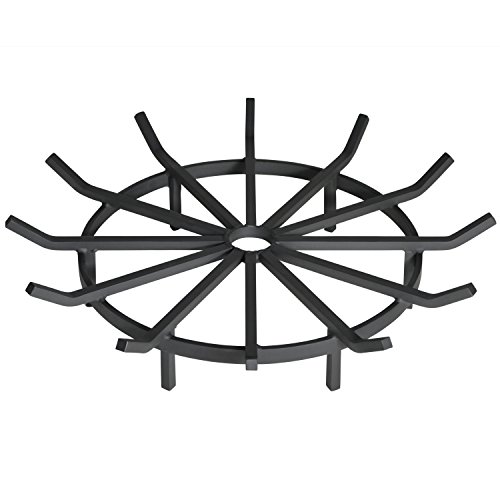 SteelFreak Heavy Duty Wagon Wheel Firewood Grate for Fire Pit - Made in The USA (32 Inch)