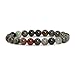Justinstones Natural African Bloodstone Gemstone 8mm Round Beads Stretch Bracelet 7 Inch Unisex
