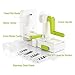 Spiralizer Vegetable Slicer, Zanmini Foldable Spiral Slicer, Strongest-and-Heaviest Duty Veggie Pasta Spaghetti Maker for Healthy Low Carb/Paleo/Gluten With Extra Blade Caddy