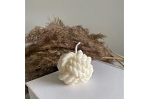 SLOWLYTALK Candle Molds - Silicone Mold for Candles Making, DIY 3D Moulds for Soy Wax, Beeswax, Scented Candle, Valentine's Day Gifts (Knitted Ball)