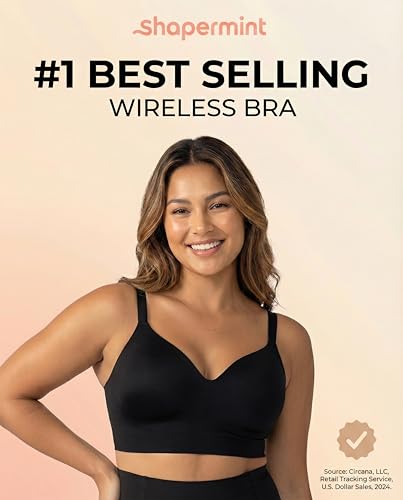 SHAPERMINT Seamless Wireless Bras for Women Full Support - Comfortable Bralette with Lift - Push Up Bra