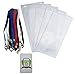 5 Pack - Extra Large 4 x 8 Inch Ticket & Event Credential Badge Holders with No Twist Double Sided Lanyards with Two Bulldog Clips, by Specialist ID (Assorted Colors)
