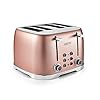 Tower-T20030BP-4-Slice-Toaster-with-7-Variable-Browning-Control-Defrost-Reheat-and-Cancel-Settings-Centering-Function-Removable-Crumb-Tray-1600-W-Blush-Pink-Glitz-Sparkle Tower T20030BP Glitz Sparkle 4 Slice Toaster, 1600W, Pink Sparkle