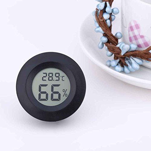 MuLuo Mini LCD Display Round Digital Thermometer Hygrometer Fridge Freezer Outdoor Indoor Temperature Meter Tester