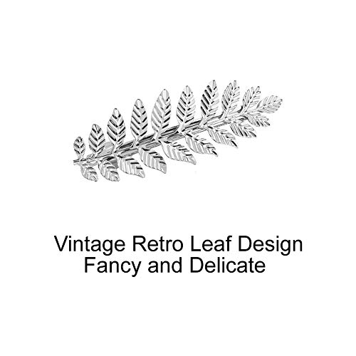 12 Pack Silver Vintage Retro Geometric Metal Pearl Crystal Rhinestone Branch Leaf Hair Clips Snap Barrettes Claw Clamps U Shaped Decorative Bobby Pin Alligator Hairclips Wedding Party Bridal Accessory - Thumbnail 3