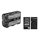 NEW Battery + Charger for Sony Alpha NP-FM500H DSLR A200 A350 FM500H + car plug