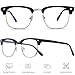 Teddith Blue Light Blocking Glasses Anti Blue Light Computer Reading Glasses Reduce Eye Strain Headache Better Sleep for Men/Women Half Frame Clear Lens