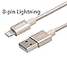 Lightning Cable, YEONPHOM 4Pack 3FT Nylon Braided 8pin USB Charging Cables Sync and Charger Cord with Aluminum Heads for iPhone 7/7plus 6/6s/6 plus/6s plus/5/SE, iPad Air/Mini - Gold