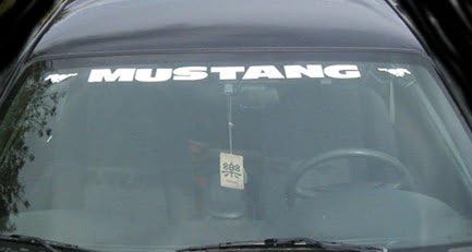 Mustang Windshield Decal with Ponies