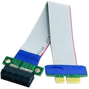 0.2m 0.6ft PCI-E Express 1X Slot Riser Card Extender Extension Ribbon Flex Relocate Cable