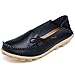 vaganana Women's Leather Loafers Wild Driving Casual Flats Shoes