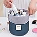 Travel Cosmetic Bags Make up Bag Organizer Men Women Hanging Toiletry Bags Wash Bags Large Capacity Drawstring Makeup Bag Blue + Small Pouch + Clear PVC Brush Bag (Blue)