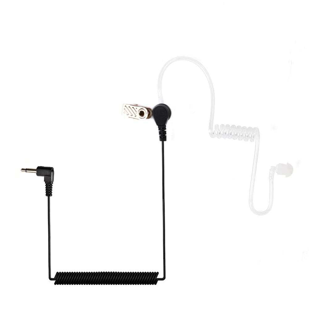 HYS 3.5mm Listen/Receive Only Covert Acoustic Tube Surveillance Earpiece Headset For Walkie talkie Speaker Mic Microphone