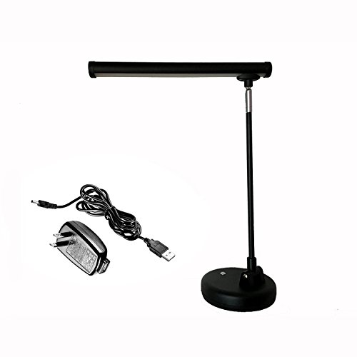 Upright Piano Lamp,Grand Piano Lamp,LED Piano Lights,LED Desk Lamp,Reading Light, Black with Adapter