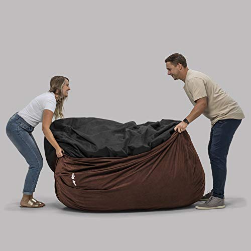 Big Joe Lenox Large Fuf FoamFilled Bean Bag Chair, Removable Cover