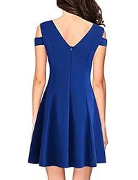 Helyo 168 - Vestido de fiesta con hombros descubiertos, elegante, para boda, invitados, con escote de novia