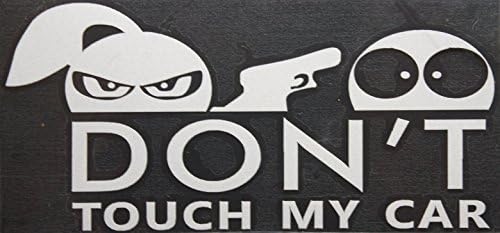 DON'T TOUCH MY CAR NINJA REFLECTIVE CAR / TRUCK / DECAL STICKER WITH ALCOHOL PAD ~ ALSO AVAILABLE IN RED ~ SIZE 5.75" X 2.75" ~ MADE OF VINYL