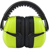 JORESTECH Safety Earmuffs Lime Adjustable Headband Noise Reduction for Construction Shooting Hunting Sports NRR 27dB SNR 31dB EM-502