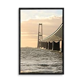 Framed Canvas Wall Art for Living Room, Bedroom Gorgeous Sunset Beach Sea Ocean Canvas Prints for Home Decoration Ready to Hanging - 16x24 inches