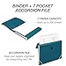 Samsill DUO 2-in-1 Organizer / 1 Inch 3 Ring Binder & File Organizer Combination / School Supplies / Paper Organizer / Turquoise / Updated Version, Model:SAM10134