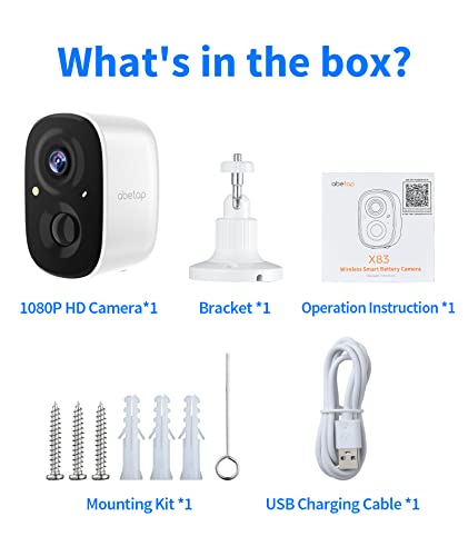 Outdoor Security Camera, Wireless Outdoor Camera with Color Night Vision, AI & PIR Motion Detection, Battery Powered Security Camera Wireless Outdoor, 1080P HD Security Camera, 2-Way Audio, SD/Cloud