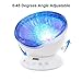 NEWKBO Remote Control Ocean Wave Projector,12 LED &7 Colors Night Light Projector, with Built-in Mini Music Player, for Living Room and Bedroom (White)