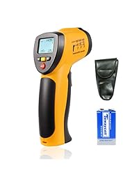Digital Lasergrip termómetro infrarrojo, HTI no contact mano pistola de temperatura  58 °F ~ 716 °F ( 50 oC ~ 380 oC) con 2 años de garantía para cocinar, de la infusión, Auto mantenimiento, reparaciones en el hogar (incluye pila de 9 V)