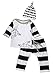 Baby Boys Girls 3PCS Outfit Long Sleeve T-shirt and Pants Outfit with a Hat