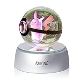AXAYINC 3D Crystal Ball LED Night Lights Advance Laser Engraving Children's Gift(PKQ)
