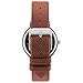 WRISTOLOGY Olivia Womens Chunky Silver Boyfriend Watch Brown Leather Strap