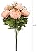 Duovlo Springs Flowers Artificial Silk Peony Bouquets Wedding Home Decoration,Pack of 1 (Spring Orange-Pink)