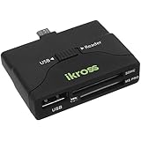 iKross Multi-Function Micro-USB to OTG / SD Memory Card Reader Adapter for Samsung Galaxy Tab 4 10.1/ Galaxy Tab Pro 10.1/ Galaxy Tab Pro 8.4/ Galaxy Note 8.0/ Galaxy Tab 3 Android Tablet Smartphone