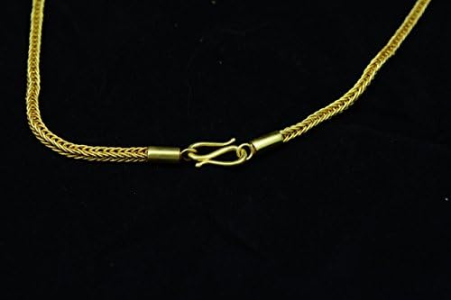 22k gold hand woven chain