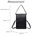 SHOMICO Women Small Crossbody Purse Cell Phone Pouch Wallet Shoulder Bag For 6 Inches (Kay Black)
