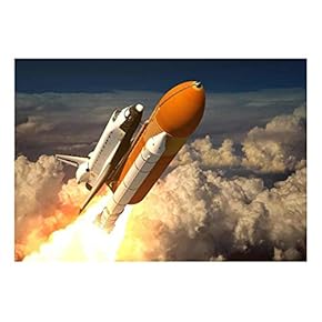 BRAND_NAMERocket Ship Blasting Off into Space Wall Mural