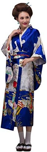 THY COLLECTIBLES Women's Silk Traditional Japanese Kimono Robe/Bathrobe / Party Robe