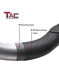 TAC   Escalones laterales para Jeep Grand Cherokee 2011 2018 (incl. Barras laterales negras de alta altitud, alta altitud II y SRT) SUV de 3.0 in con textura negra y accesorios para todoterreno.