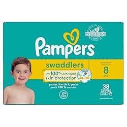 Pampers Baby Diapers - Swaddlers - Size 8, 38