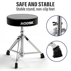 AODSK Drum Throne, Padded Foldable Seat Chair for