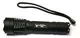 600 Lumen Tactical Flashlight With Thumb Stud, Pressure Switch and Picatinny Weapon Mount, Dual mode - high & low beam
