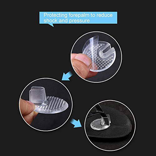 MOGOI 5 Pair Silicone Gel Clear Sandal Thong Toe Protectors Pad Sandal Flip-Flop Toe Guards Cushions Antislip Shoes Grip Pads