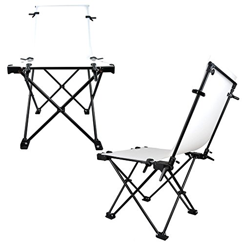 Neewer Foldable Portable Studio Photo Shooting Table with Aluminum Frame + 24x51/ 60x130cm Glossy Frosted Surface Board Cover + Carrying Bag for Still Life Photography