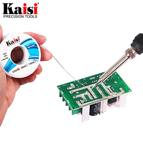 Kaisi Solder Wire 63/37 Tin/Lead Sn63Pb37, Flux 2%, with fluxed rosin core, 1.76oz/50g (0.3mm) 1 PACK - Thumbnail 4