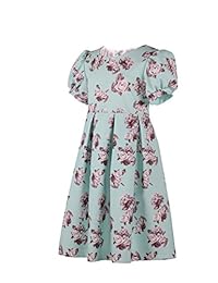 Vestido con estampado de flores de moda para niña de Emma Riley