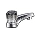 Dura Faucet DF-PL700S-SN RV Bathroom Faucet with Smoked Acrylic Knobs (Brushed Satin Nickel)