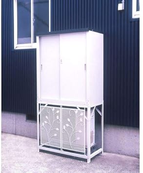 Amazon Co Jp グリーンライフ Green Life エアコン室外機カバー収納庫セット Hs 92 Ac 78mm 室外機の上の空間を有効活用 ホーム キッチン