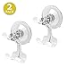 LUXEAR Shower Hooks Clear Plastic Suction Cups Hooks Bathroom Razor Holder for Kitchen Office Squeegee Window Glass Door Wreath Hanger Home Accessories Organizer Reusable Removable - 2 Pack