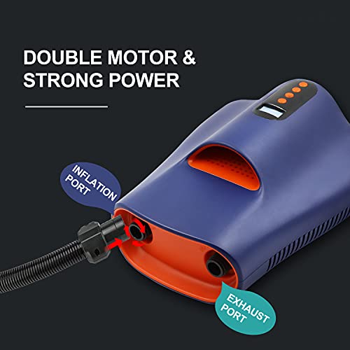 Rechargeable Sup Air Pump Power Cordless Portable, 16PSI with Battery