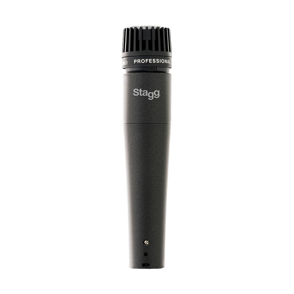 Stagg SDM70 Professional Cardioid Dynamic Microphone, 3-Pin XLR Connection, Instrumental Microphone for Guitars, Amplifiers and Drums